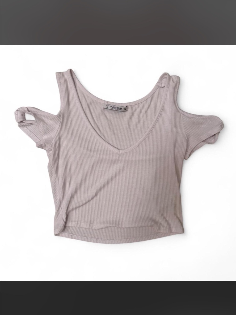 Pull and Bear crop top with cut out shoulders